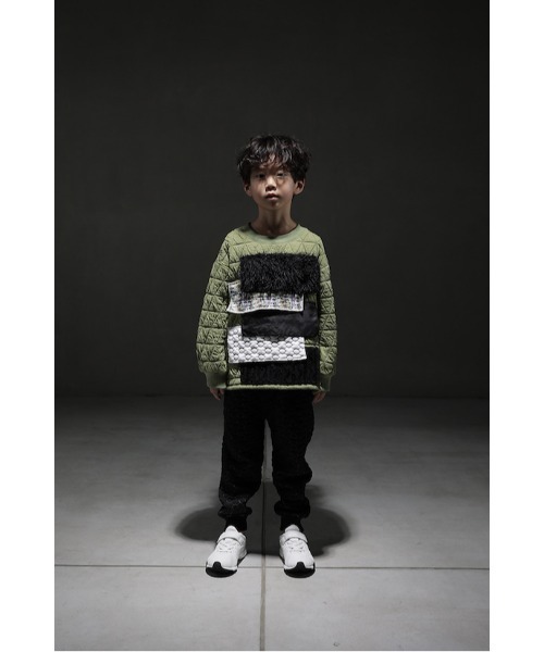 garcon la raison（ギャルソン・ラ・レゾン）の「ファブリックトレーナー（Tシャツ/カットソー・キッズ・カーキ/ブラック・140cm/130cm）」の6枚目の写真