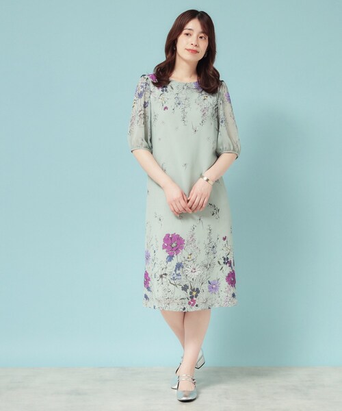 Sunauna(スーナウーナ)の「【コスモス】フラワーパネル柄ワンピース(ワンピース・レディース・グリーン系1/ライトグレー系/ネイビー系・38/40/34/36)」の19枚目の写真