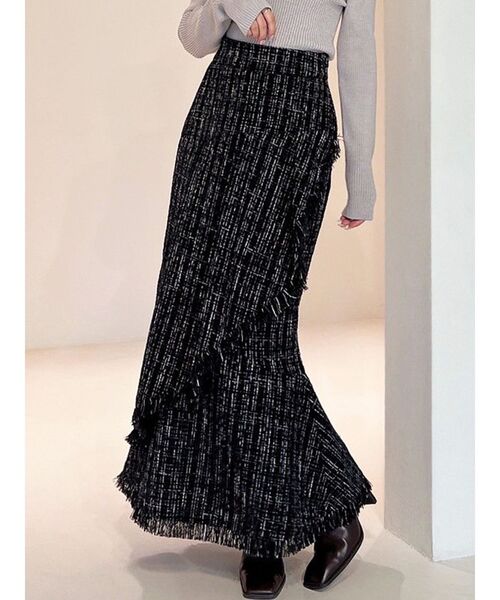 RESEXXY（リゼクシー）の「イレヘムツイードマーメイドスカート（スカート・レディース・アイボリー/ブルー/ブラック・FREE）」の3枚目の写真