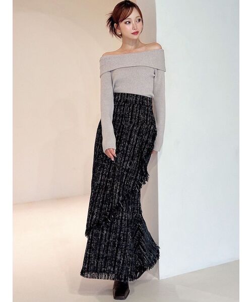 RESEXXY（リゼクシー）の「イレヘムツイードマーメイドスカート（スカート・レディース・アイボリー/ブルー/ブラック・FREE）」の5枚目の写真