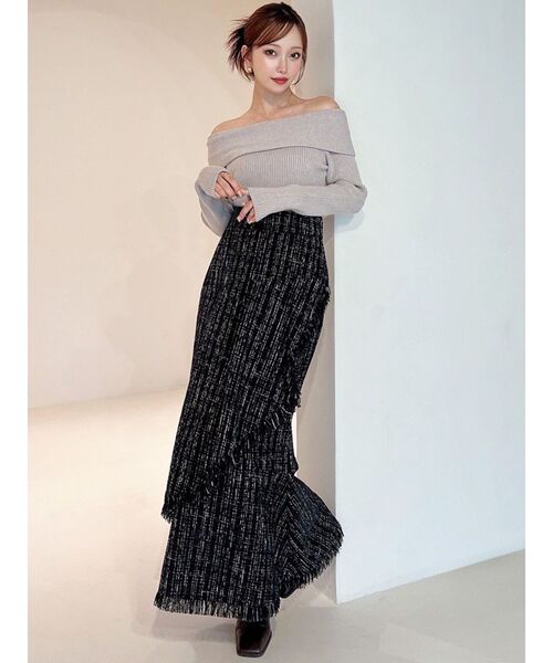 RESEXXY（リゼクシー）の「イレヘムツイードマーメイドスカート（スカート・レディース・アイボリー/ブルー/ブラック・FREE）」の6枚目の写真