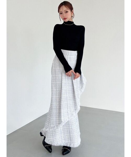 RESEXXY（リゼクシー）の「イレヘムツイードマーメイドスカート（スカート・レディース・アイボリー/ブルー/ブラック・FREE）」の7枚目の写真