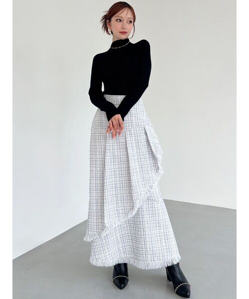 RESEXXY（リゼクシー）の「イレヘムツイードマーメイドスカート（スカート・レディース・アイボリー/ブルー/ブラック・FREE）」の9枚目の写真