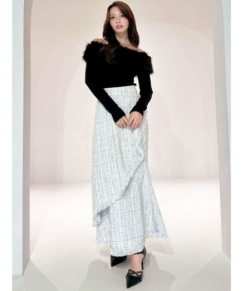 RESEXXY（リゼクシー）の「イレヘムツイードマーメイドスカート（スカート・レディース・アイボリー/ブルー/ブラック・FREE）」の10枚目の写真