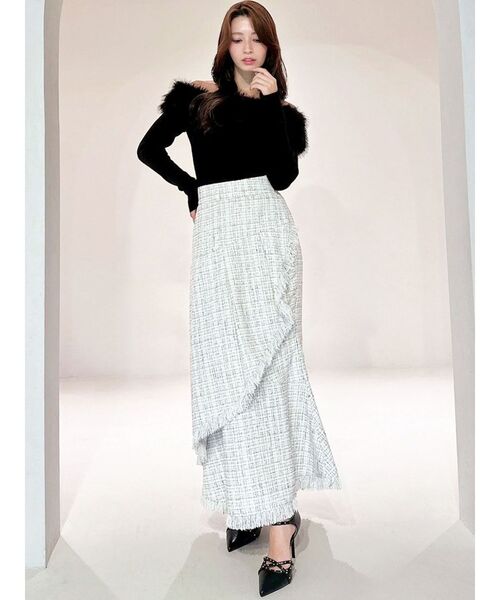 RESEXXY（リゼクシー）の「イレヘムツイードマーメイドスカート（スカート・レディース・アイボリー/ブルー/ブラック・FREE）」の11枚目の写真