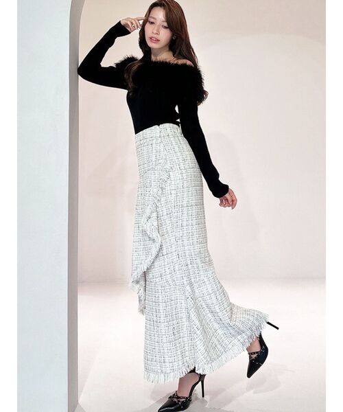 RESEXXY（リゼクシー）の「イレヘムツイードマーメイドスカート（スカート・レディース・アイボリー/ブルー/ブラック・FREE）」の12枚目の写真