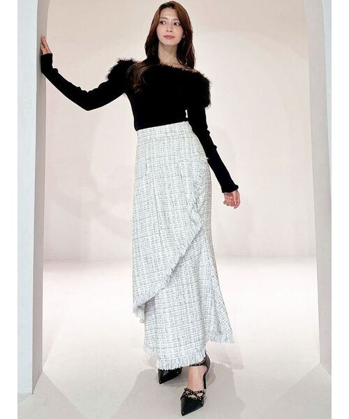 RESEXXY（リゼクシー）の「イレヘムツイードマーメイドスカート（スカート・レディース・アイボリー/ブルー/ブラック・FREE）」の13枚目の写真