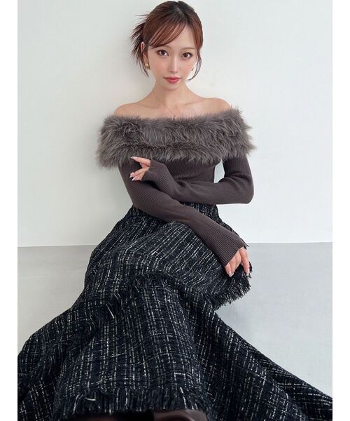 RESEXXY（リゼクシー）の「イレヘムツイードマーメイドスカート（スカート・レディース・アイボリー/ブルー/ブラック・FREE）」の14枚目の写真