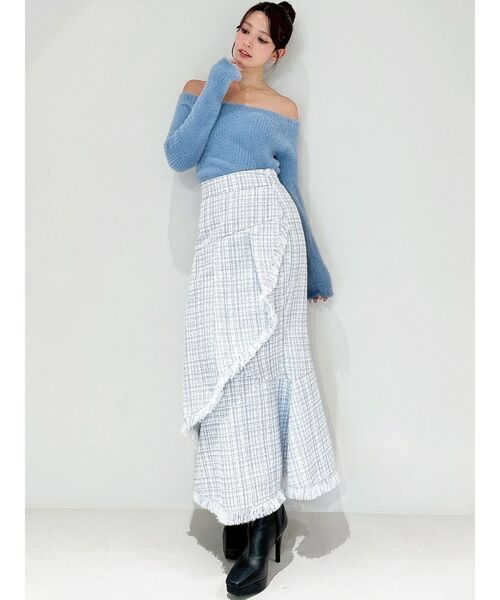 RESEXXY（リゼクシー）の「イレヘムツイードマーメイドスカート（スカート・レディース・アイボリー/ブルー/ブラック・FREE）」の16枚目の写真