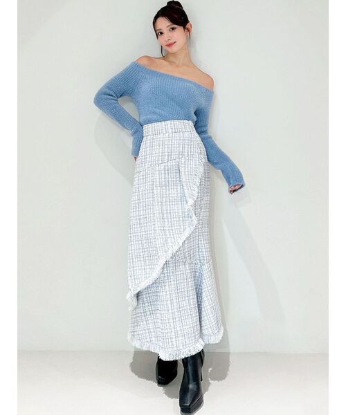 RESEXXY（リゼクシー）の「イレヘムツイードマーメイドスカート（スカート・レディース・アイボリー/ブルー/ブラック・FREE）」の17枚目の写真