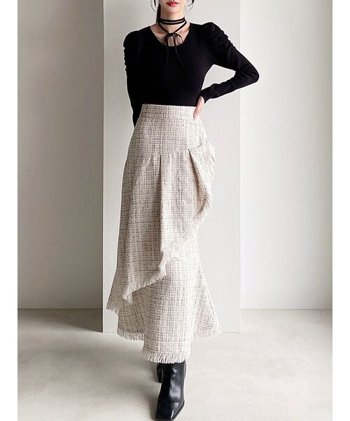 RESEXXY（リゼクシー）の「イレヘムツイードマーメイドスカート（スカート・レディース・アイボリー/ブルー/ブラック・FREE）」の19枚目の写真