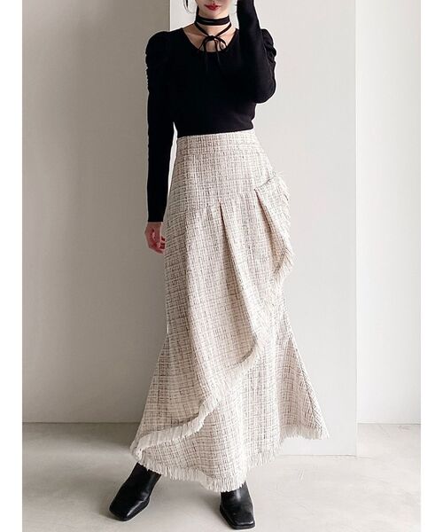 RESEXXY（リゼクシー）の「イレヘムツイードマーメイドスカート（スカート・レディース・アイボリー/ブルー/ブラック・FREE）」の20枚目の写真