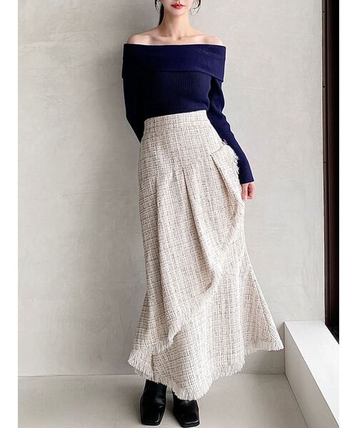 RESEXXY（リゼクシー）の「イレヘムツイードマーメイドスカート（スカート・レディース・アイボリー/ブルー/ブラック・FREE）」の21枚目の写真