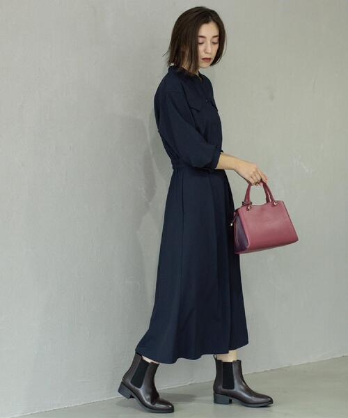 セール】ウールライクフィット＆フレアワンピース【洗濯機OK