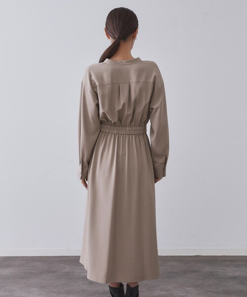 OPAQUE.CLIP（オペークドットクリップ）の「ウールライクフィット＆フレアワンピース【洗濯機OK】（ワンピース・レディース・ネイビー/ベージュ/ボルドー・40/38/42）」の20枚目の写真