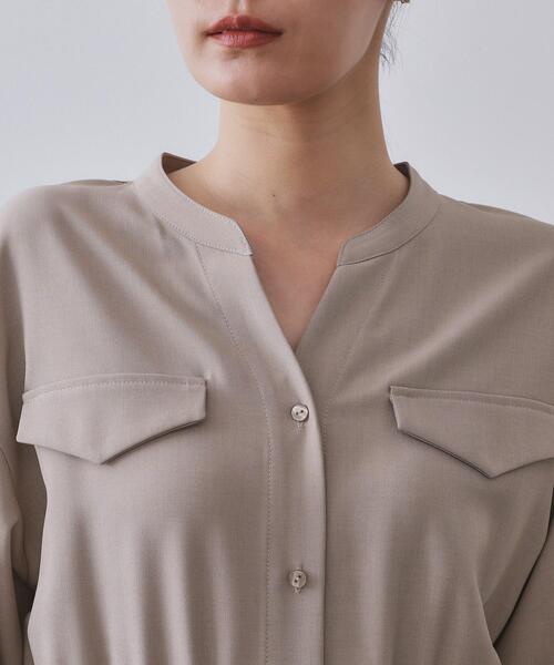 OPAQUE.CLIP（オペークドットクリップ）の「ウールライクフィット＆フレアワンピース【洗濯機OK】（ワンピース・レディース・ネイビー/ベージュ/ボルドー・40/38/42）」の21枚目の写真