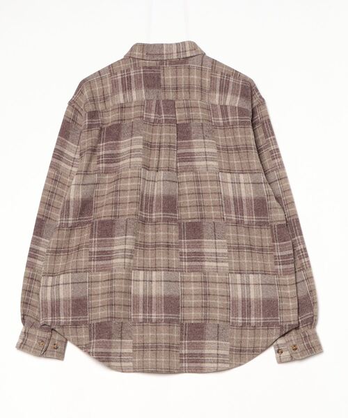 PARROTT CANVAS(パロットキャンバス)の「CPO Shirt - Patchwork check(シャツ/ブラウス・レディース・ベージュ・S/M)」の2枚目の写真
