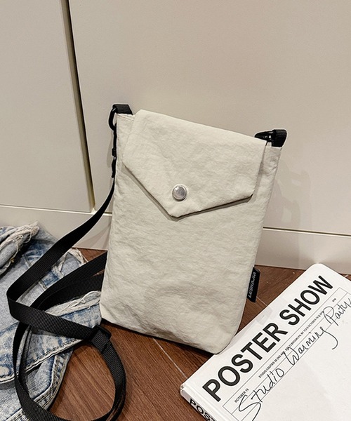 SETUP7(セットアップセブン)の「【SETUP7】シンプルミニサコッシュ KNF146 ミニショルダー スマホショルダー 撥水 ウォータープルーフ(ショルダーバッグ・レディース・イエロー/ホワイト/ブラック/カーキ・FREE)」の20枚目の写真