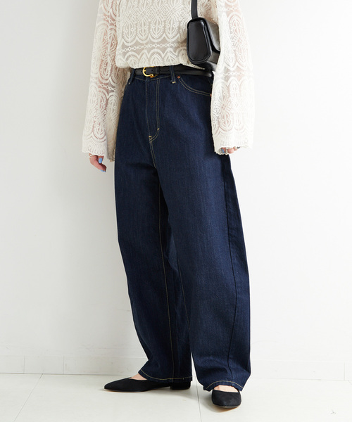 Lee(リー)の「ウォッシャブル / LEE/リー 別注 カーブパンツ(デニムパンツ・レディース・ブルー/ネイビー・MEDIUM/SMALL)」の8枚目の写真