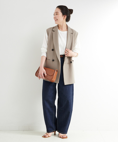 Lee(リー)の「ウォッシャブル / LEE/リー 別注 カーブパンツ(デニムパンツ・レディース・ブルー/ネイビー・MEDIUM/SMALL)」の11枚目の写真