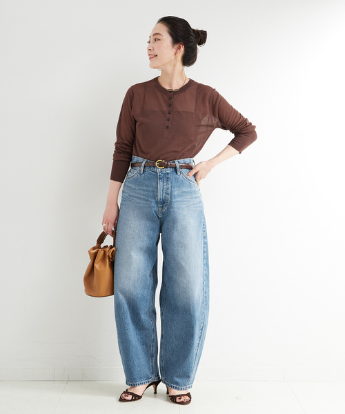Lee(リー)の「ウォッシャブル / LEE/リー 別注 カーブパンツ(デニムパンツ・レディース・ブルー/ネイビー・MEDIUM/SMALL)」の17枚目の写真