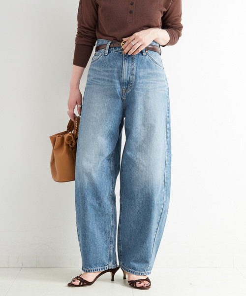 Lee(リー)の「ウォッシャブル / LEE/リー 別注 カーブパンツ(デニムパンツ・レディース・ブルー/ネイビー・MEDIUM/SMALL)」の20枚目の写真