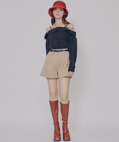 REDYAZEL（レディアゼル）の「バックベルトバケットハット（ハット・レディース・レッド/ブラック/チャコールグレー・FREE）」の13枚目の写真