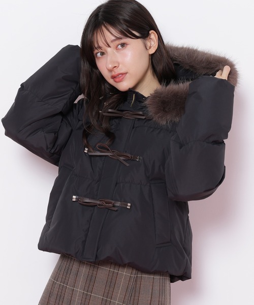 JILL by JILL STUART（ジルバイジルスチュアート）の「◇【再入荷】リボンダッフルダウン（ダウンジャケット/コート・レディース・ホワイト/グレー/ブラック・MEDIUM/SMALL）」の2枚目の写真