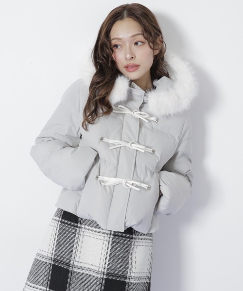 JILL by JILL STUART（ジルバイジルスチュアート）の「◇【再入荷】リボンダッフルダウン（ダウンジャケット/コート・レディース・ホワイト/グレー/ブラック・MEDIUM/SMALL）」の20枚目の写真