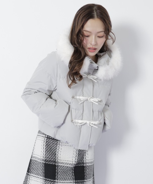 JILL by JILL STUART（ジルバイジルスチュアート）の「◇【再入荷】リボンダッフルダウン（ダウンジャケット/コート・レディース・ホワイト/グレー/ブラック・MEDIUM/SMALL）」の16枚目の写真