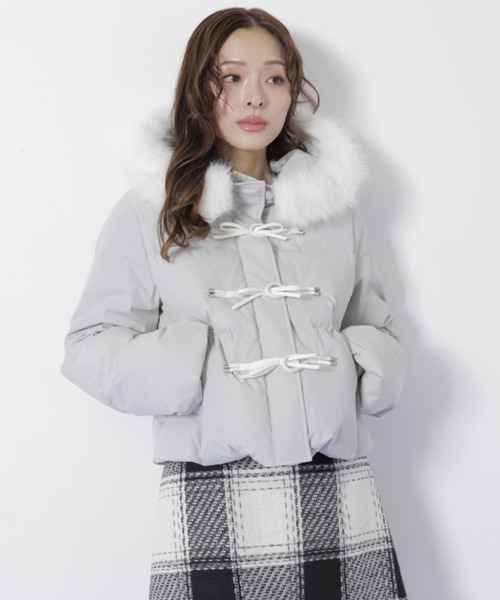 JILL by JILL STUART（ジルバイジルスチュアート）の「◇【再入荷】リボンダッフルダウン（ダウンジャケット/コート・レディース・ホワイト/グレー/ブラック・MEDIUM/SMALL）」の17枚目の写真