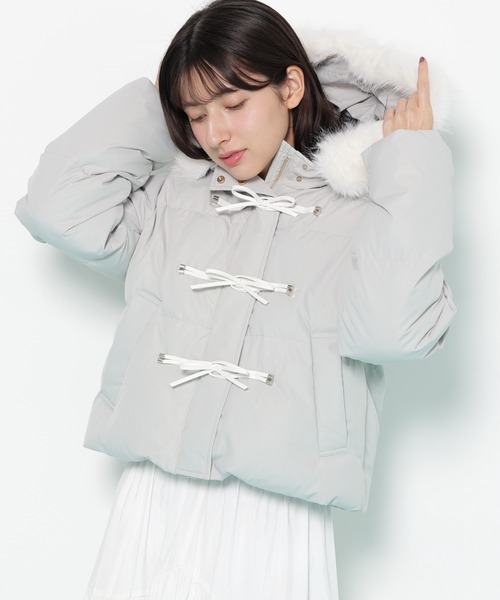 JILL by JILL STUART（ジルバイジルスチュアート）の「◇【再入荷】リボンダッフルダウン（ダウンジャケット/コート・レディース・ホワイト/グレー/ブラック・MEDIUM/SMALL）」の11枚目の写真