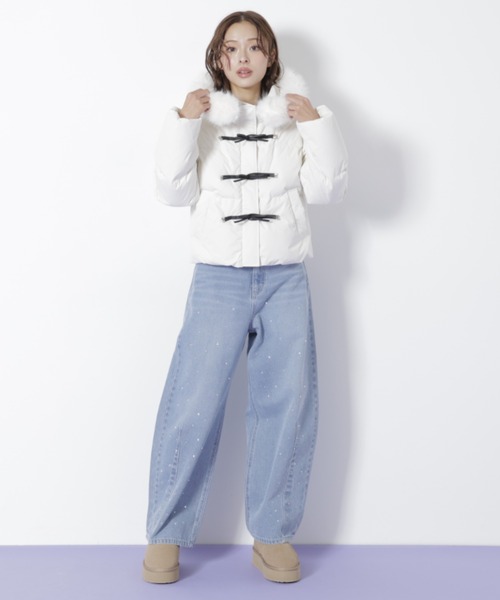 JILL by JILL STUART（ジルバイジルスチュアート）の「◇【再入荷】リボンダッフルダウン（ダウンジャケット/コート・レディース・ホワイト/グレー/ブラック・MEDIUM/SMALL）」の22枚目の写真