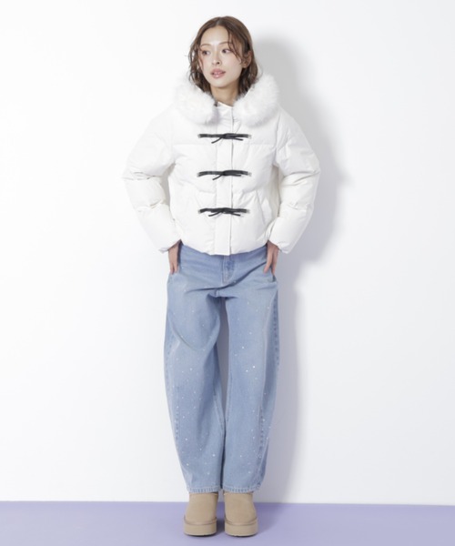 JILL by JILL STUART（ジルバイジルスチュアート）の「◇【再入荷】リボンダッフルダウン（ダウンジャケット/コート・レディース・ホワイト/グレー/ブラック・MEDIUM/SMALL）」の21枚目の写真