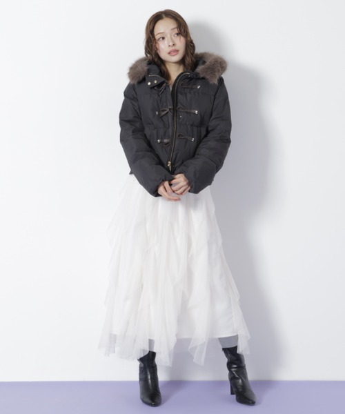 JILL by JILL STUART（ジルバイジルスチュアート）の「◇【再入荷】リボンダッフルダウン（ダウンジャケット/コート・レディース・ホワイト/グレー/ブラック・MEDIUM/SMALL）」の6枚目の写真