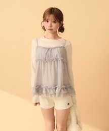 TITTY&CO. | ロンTフリルキャミセット(Tシャツ/カットソー)