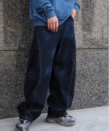 HOOK | コクーン ペンキ加工 デニムパンツ(デニムパンツ)