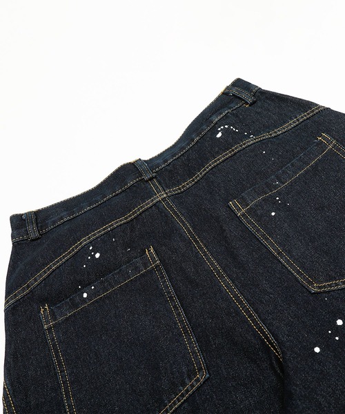 HOOK（フック）の「コクーン ペンキ加工 デニムパンツ（デニムパンツ・メンズ・ブラック/ライトブルー・MEDIUM/LARGE/SMALL）」の20枚目の写真