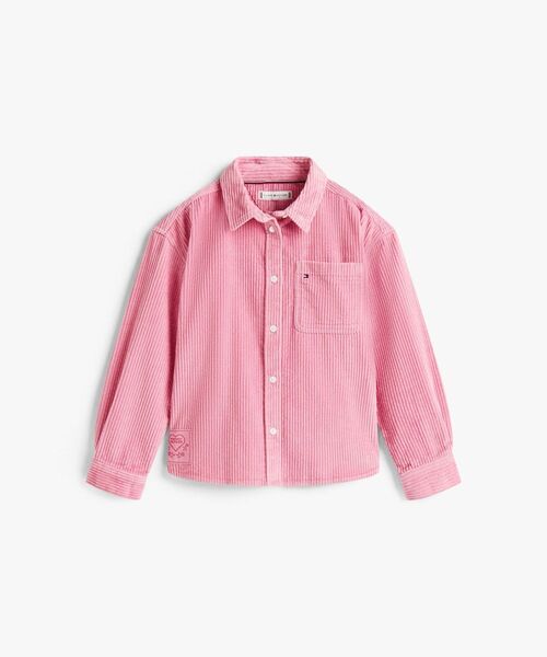 TOMMY HILFIGER（トミーヒルフィガー）の「GIRLS コーデュロイオーバーシャツ（シャツ/ブラウス・キッズ・ピンク・140cm/130cm/160cm/150cm）」の6枚目の写真