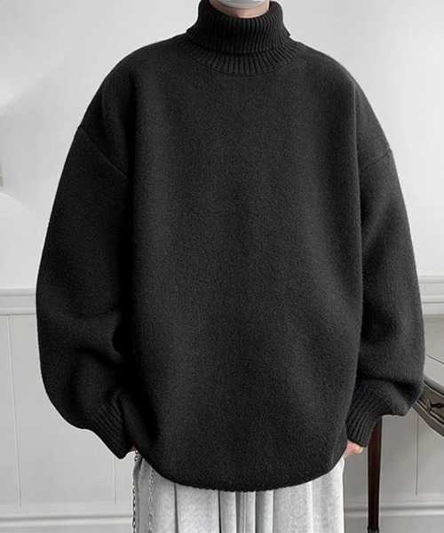 セール】URD ふわもち タートルネック ルーズ イージーニット（ニット