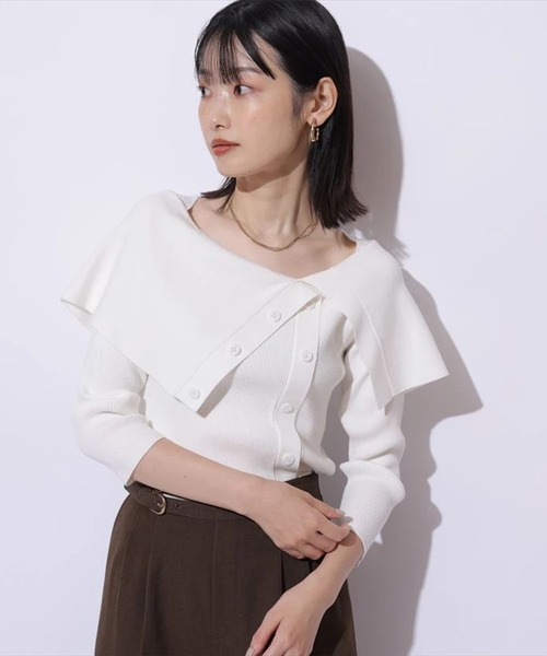 theredthread ニットフィットトップスリピートペタル theredthread knit fit tops repeat petal theredthread ニット