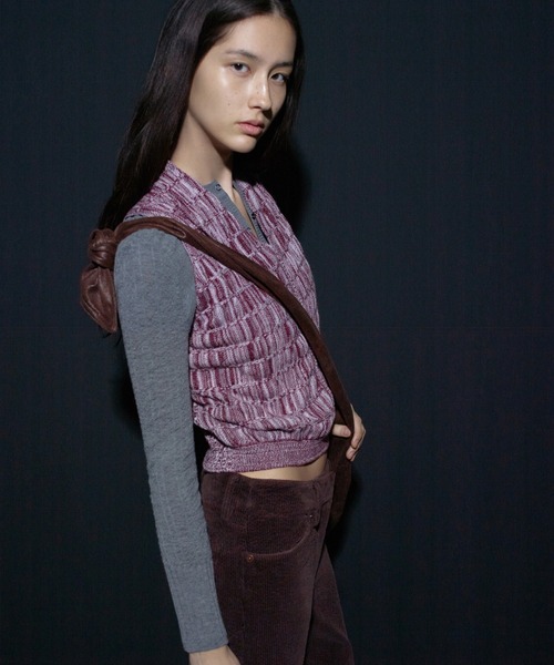 anggae（アンゲ）の「anggae/アンゲ  TIED COCOON SAC 光沢 ショルダーバッグ（ショルダーバッグ・レディース・ブラック/ブラウン・FREE）」の16枚目の写真