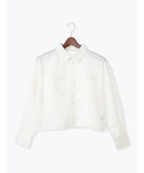 Te chichi TERRASSE(テチチテラス)の「アソートクロップドシャツ(シャツ/ブラウス・レディース・オフホワイト/ネイビー/ブルー/ベージュ・F)」の2枚目の写真