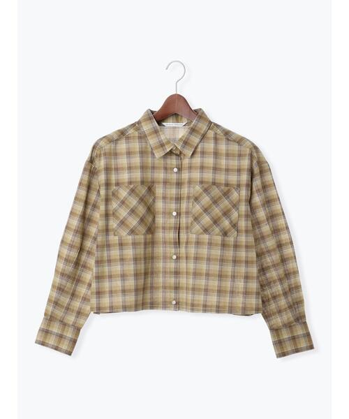 Te chichi TERRASSE(テチチテラス)の「アソートクロップドシャツ(シャツ/ブラウス・レディース・オフホワイト/ネイビー/ブルー/ベージュ・F)」の14枚目の写真