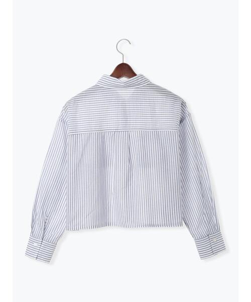 Te chichi TERRASSE(テチチテラス)の「アソートクロップドシャツ(シャツ/ブラウス・レディース・オフホワイト/ネイビー/ブルー/ベージュ・F)」の10枚目の写真