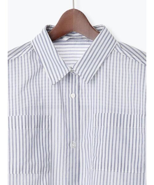 Te chichi TERRASSE(テチチテラス)の「アソートクロップドシャツ(シャツ/ブラウス・レディース・オフホワイト/ネイビー/ブルー/ベージュ・F)」の8枚目の写真