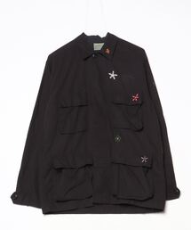 古着 リネンジャケット 花柄ジャケット madeinusa ユニセックス ブランド古着】ジャケット/アウター（花柄・ボタニカル柄）古着