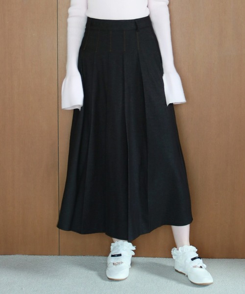 デニムライクプリーツスカート（スカート）｜mic by Olu.（ミック