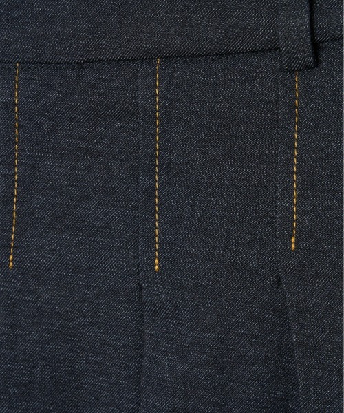 mic by Olu.（ミックバイオルドット）の「デニムライクプリーツスカート（スカート・レディース・ブルー/ブラック・FREE）」の5枚目の写真