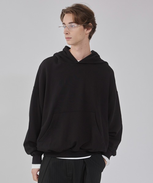 WEGO(ウィゴー)の「WEGO/バルーンクロップドプルパーカー(パーカー・メンズ・ブラック/ブラック系その他/杢グレー・MEDIUM/LARGE)」の20枚目の写真